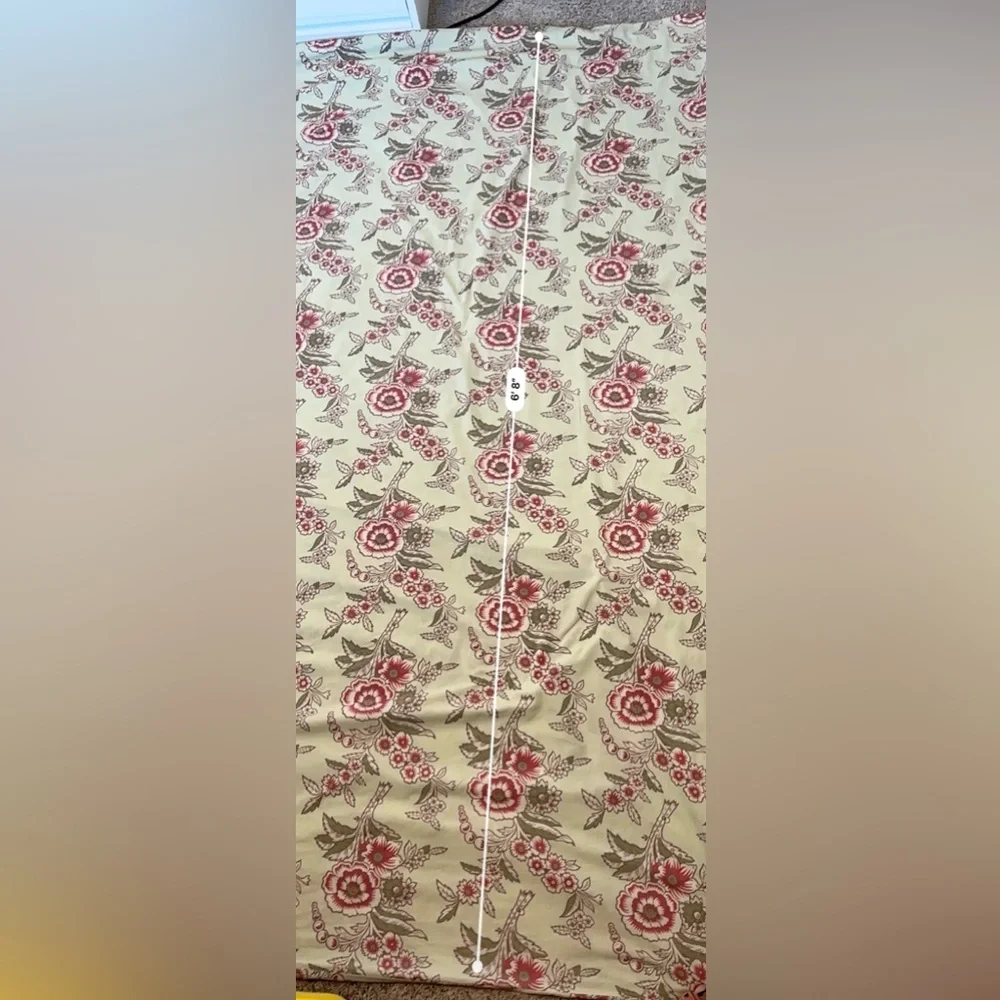 Pottery Barn Duvet Cover Light Green Pink Floral Boho Cottagecore 94”x80”